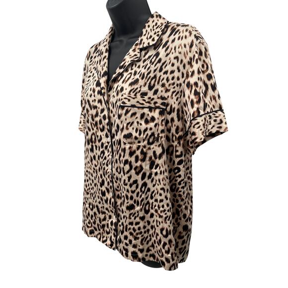 NWT Victoria’s Secret Satin Short Leopard Print Pajama Set Women's Size M - Picture 3 of 11